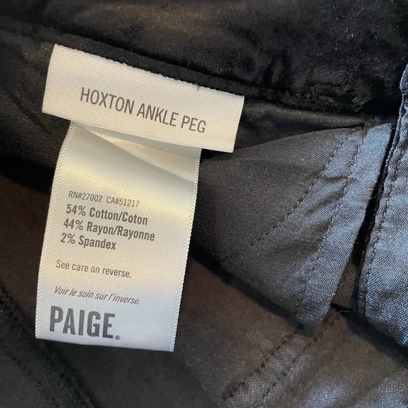 Paige Hoxton Ankle Peg Black Velvet Pants - Picture 9 of 15